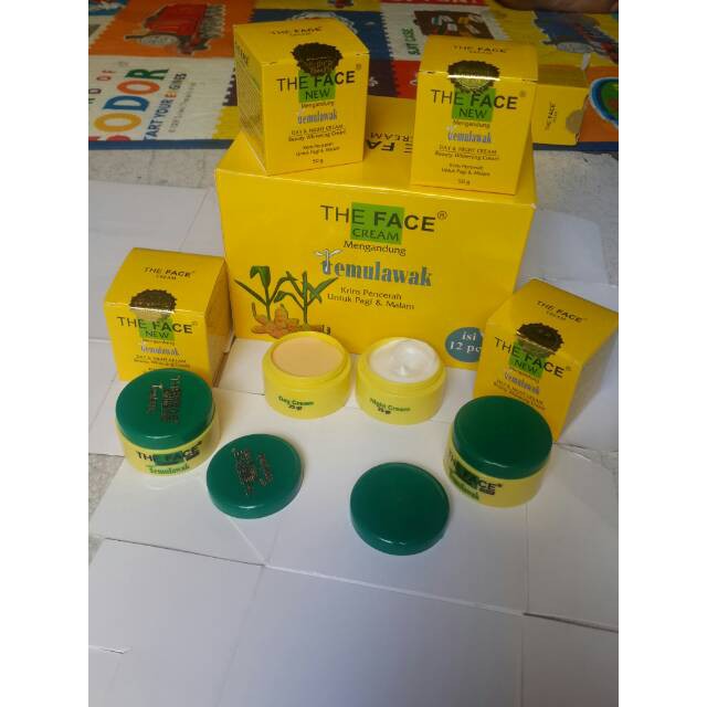 cream temulawak the face paket krim siang malam original ada bpom nya ori