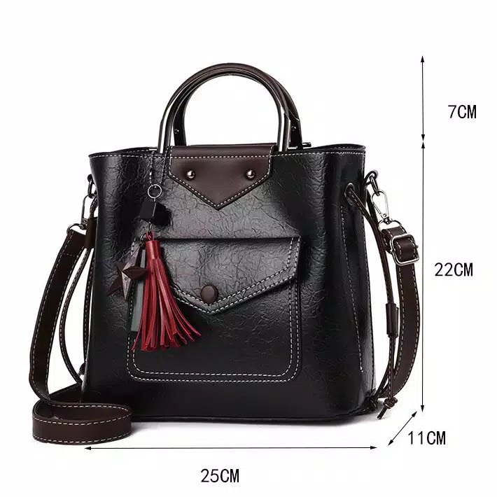 [COD] LB - New arrival tas wanita fashion import terbaru masa kini free gantungan cantik / 256