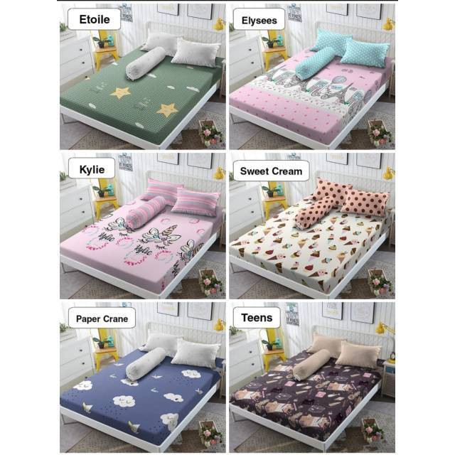 Sprei Sperei Sprai Kintakun Deluxe D'luxe 180 x 200 selip king size nomor 1 180x200cm Makassar