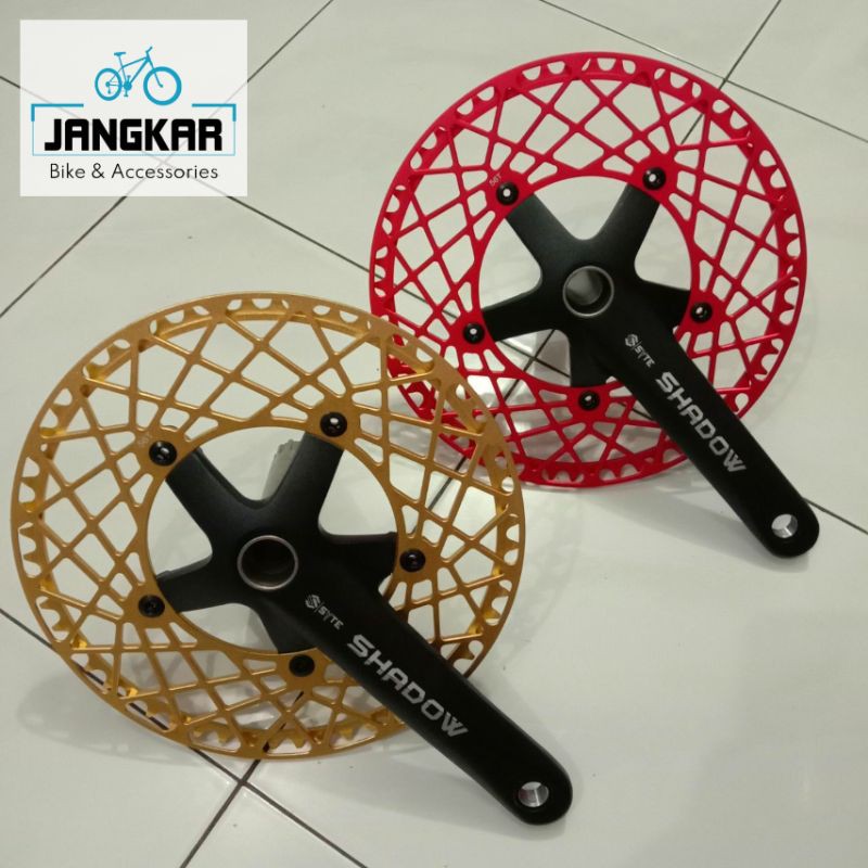 CRANK SET SYTE SHADOW 56T HOLLOWTECH SEPEDA GUNUNG MTB SEPEDA LIPAT MINION
