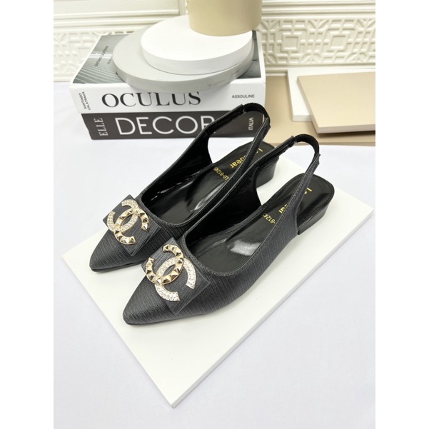 sepatu flat shoes wanita terbaru kekinian pesta LOUISDEAR sepatu 2 cm bahan satin B21