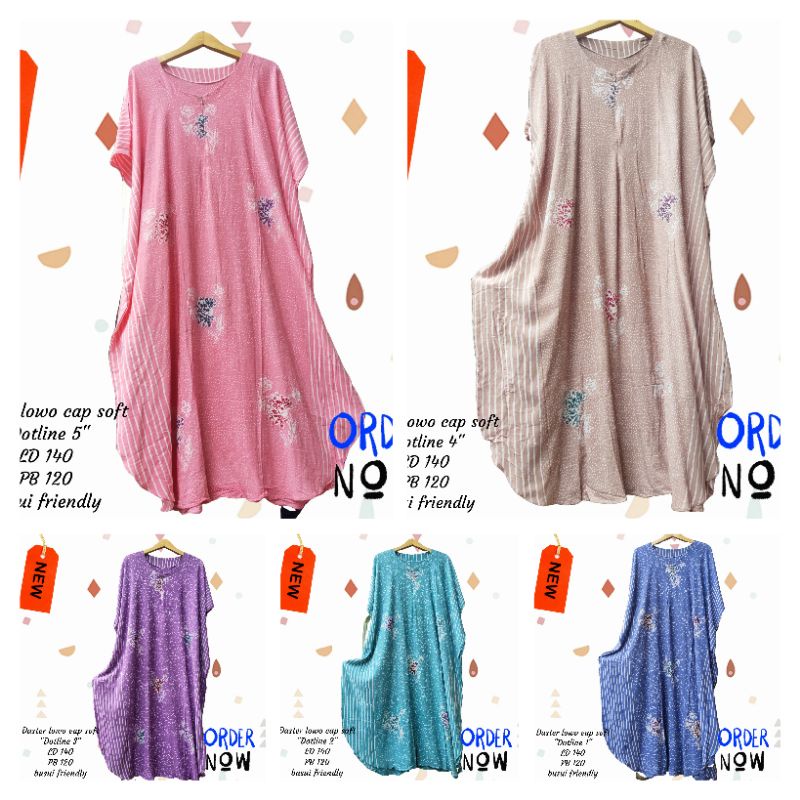 Daster jumbo lowo cap soft