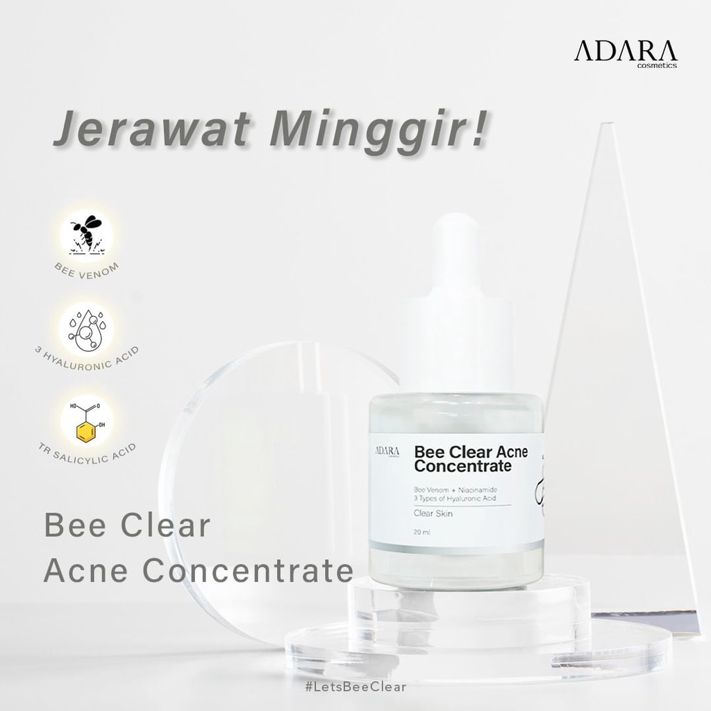 ★ BB ★  ADARA Bee Clear Acne Concentrate 20ml - Overnight Skinpair Concentrate 20ml - Noni Glow Concentrate 20ml - C Bright Serum 30ml