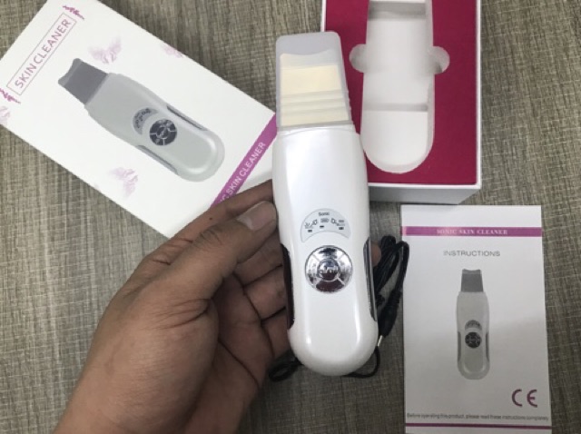 Alat kecantikan wajah Portable ultrasonic skin scrubber facial massage sonic deep skin cleaner