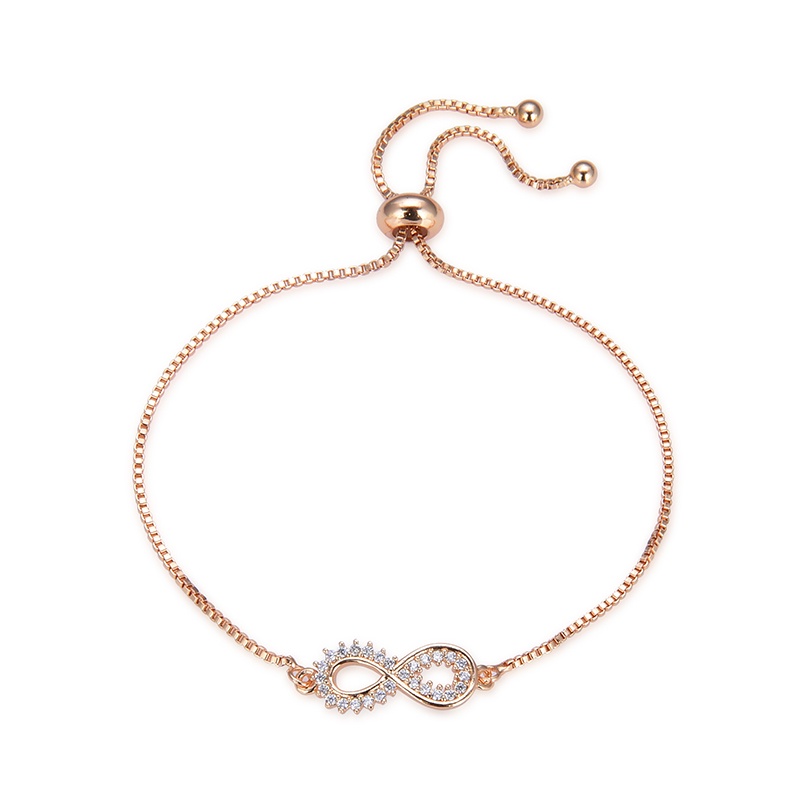 COD Gelang titanium lapis emas bola kristal berlian xuping Perhiasan perak 07b-143B