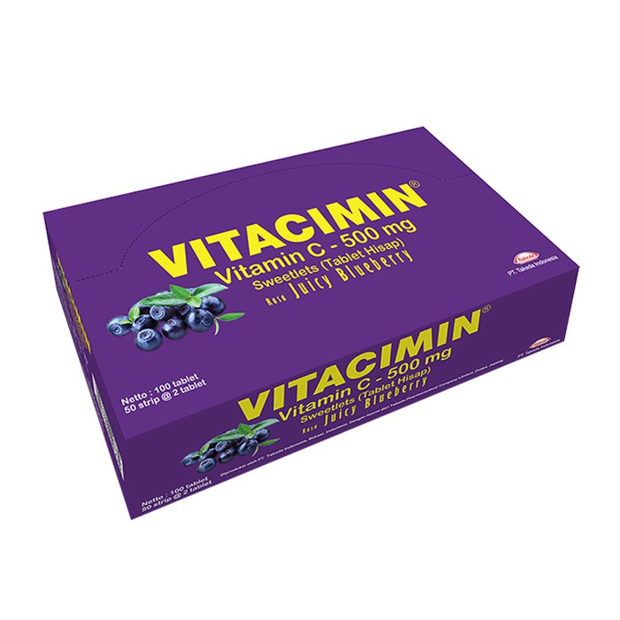 VITACIMIN PER BOX ISI 100 FRESH LEMON ORANGE BLUBERRY VITAMIN C HISAP