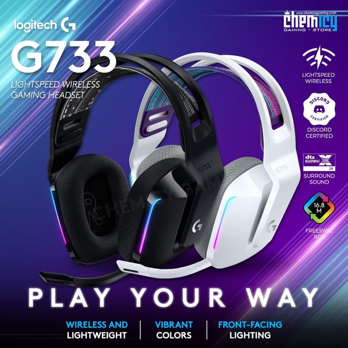 Logitech G733 Lightspeed Wireless Ultra Lightweight RGB Gaming Headset