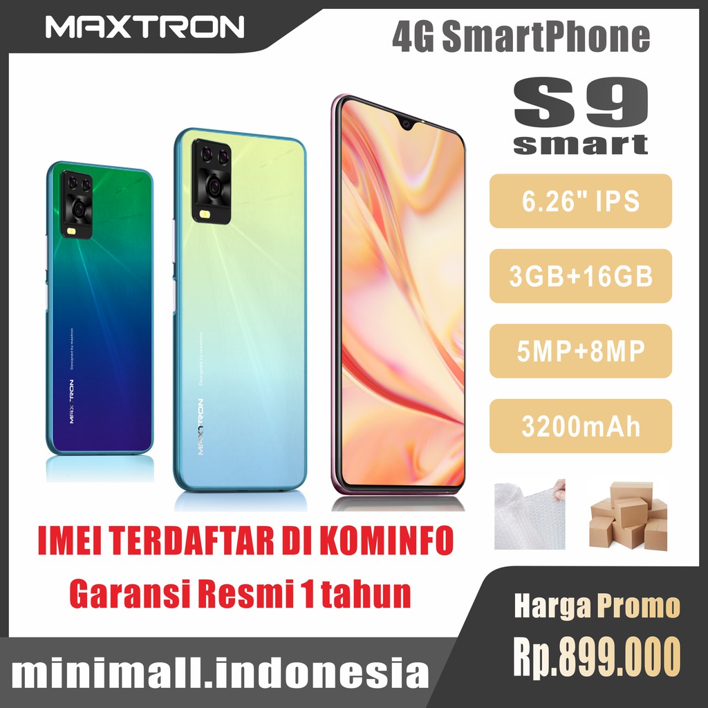 Hp Maxtron S9 Smart 6 26 Ram 3gb 16gb 4g Smart Phone Android Garansi Resmi 1 Tahun Shopee Indonesia