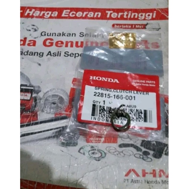 Spring Clutch Lever Atau Per Stud Tuas As Kopling Honda Win 100 Kode 22815-166-001 Asli Original AHM
