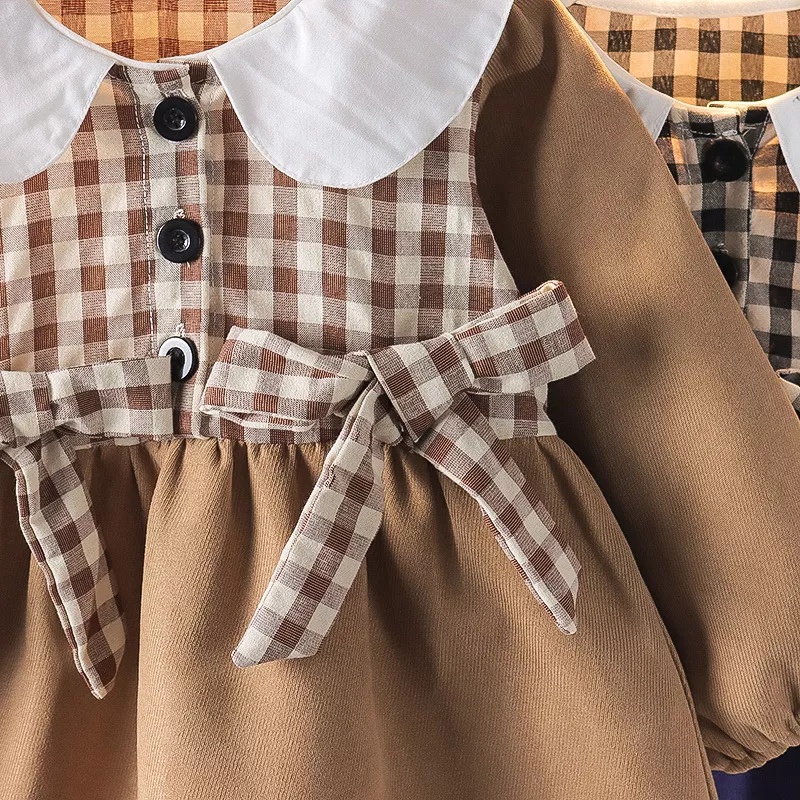 Dress Bayi FREYA Baju Bayi Perempuan Lengan Panjang Import