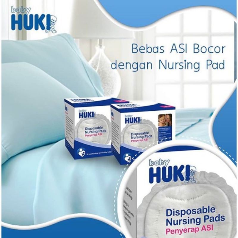 Huki Breast pads isi 12pcs Baby huki breastpad disposable nursing pads travel size