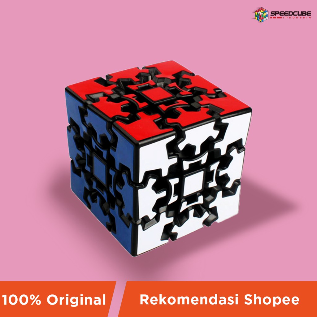 Rubik Gear Cube 3x3 - Rubik Unik Sulit Bentuk Gir - Qiyi Gear Cube 3x3