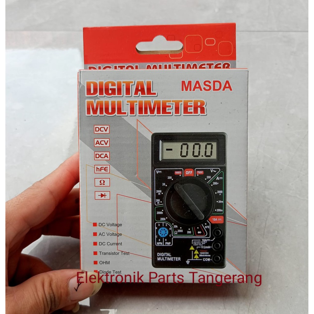 MULTITESTER DIGITAL DT-830D MASDA MULTITESTER AVOMETER DIGITAL MASDA MULTITESTER MASDA DT-830D
