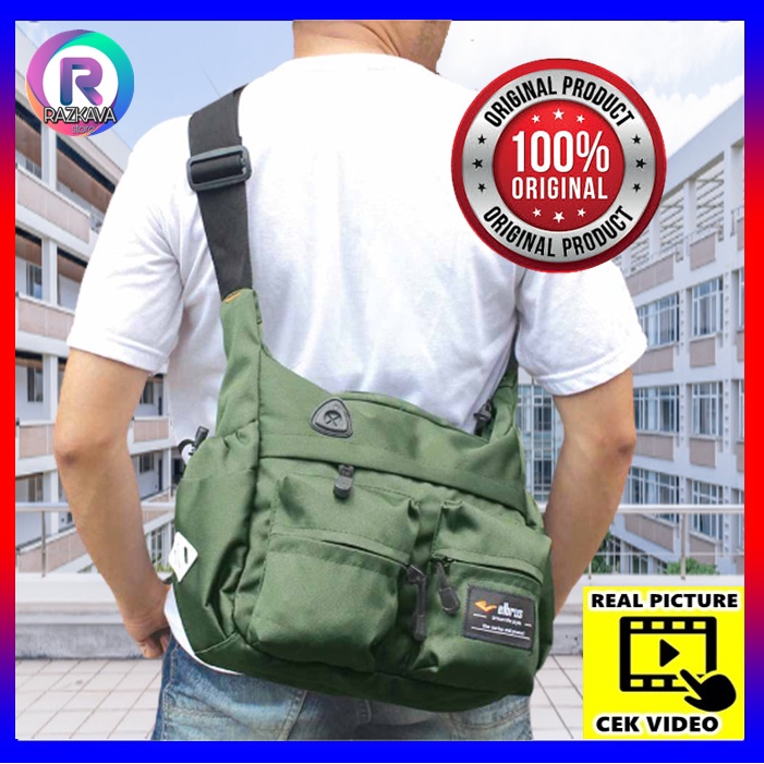 Elbrus Original Tas Selempang Pria Sling Bag Besar Sekolah Kuliah Kerja Kantor Slempang Samping Bahu