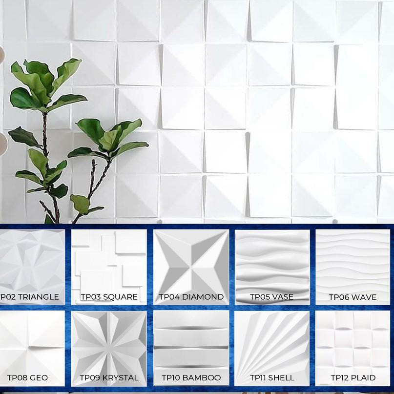 ♞ TRIDEE WALLPANEL | WALLPAPER DINDING DEKORASI | WALL PANEL 3D DINDING PVC ☁
