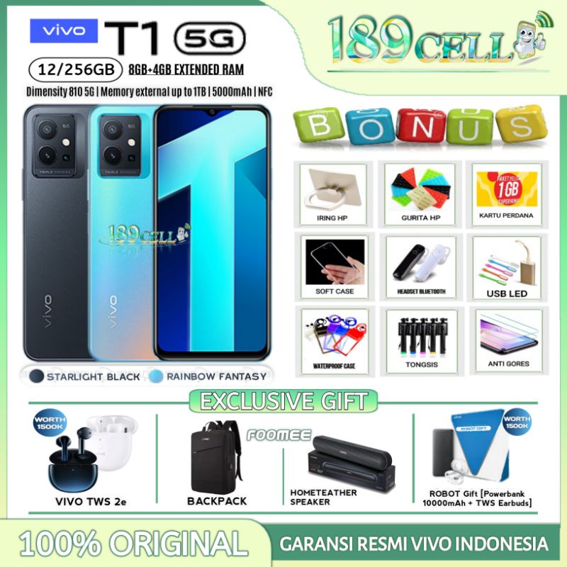 VIVO T1 5G NFC 8/256 8/128 4/128 | T 1 T1 PRO 5G 8/256 | Y36 5G 8/256 GARANSI RESMI VIVO