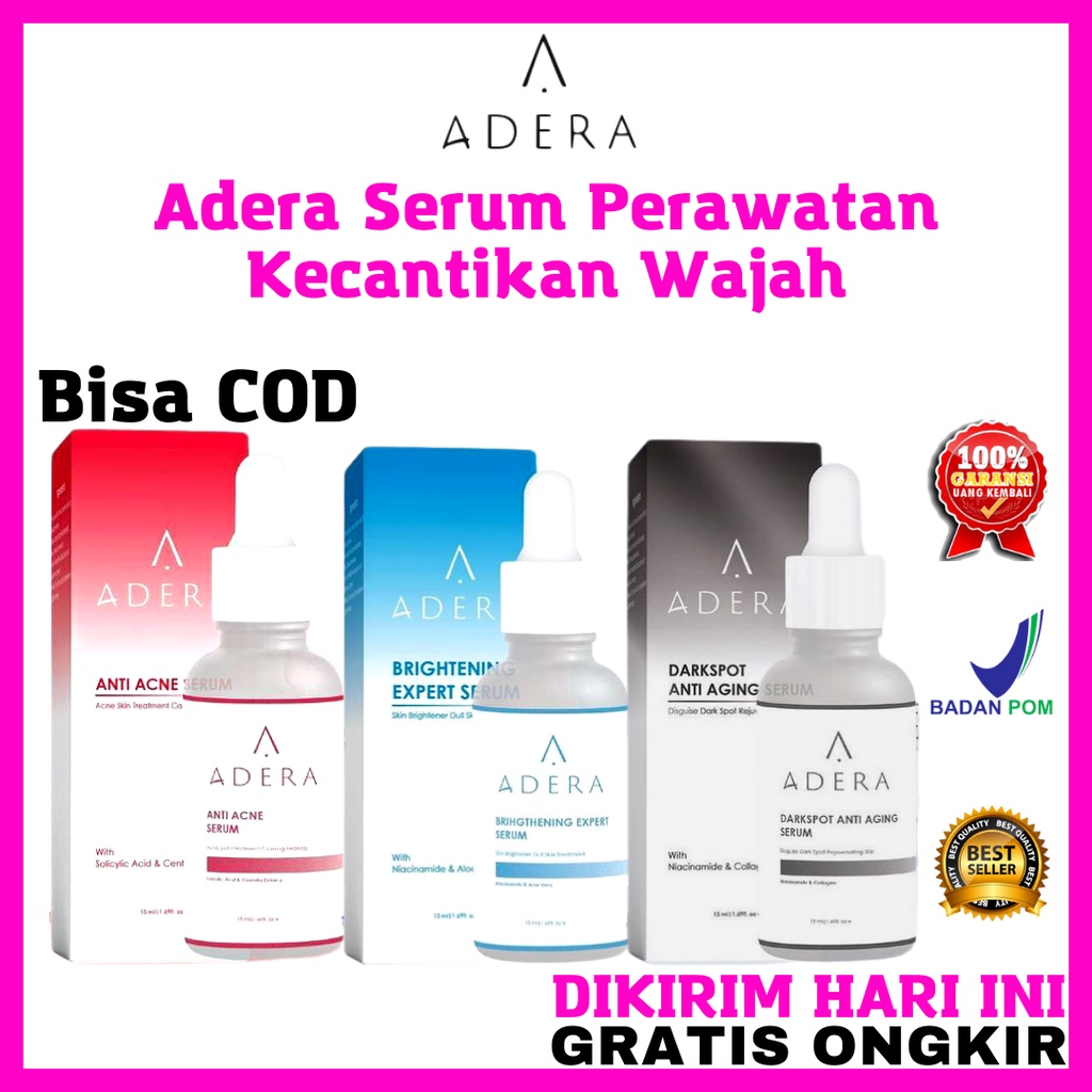 ADERA SERUM HEMAT BISA BAYAR COD SERUM ADERA PEMUTIH DAN PENCERAH PERAWATAN KULIT WAJAH PENGHILANG J