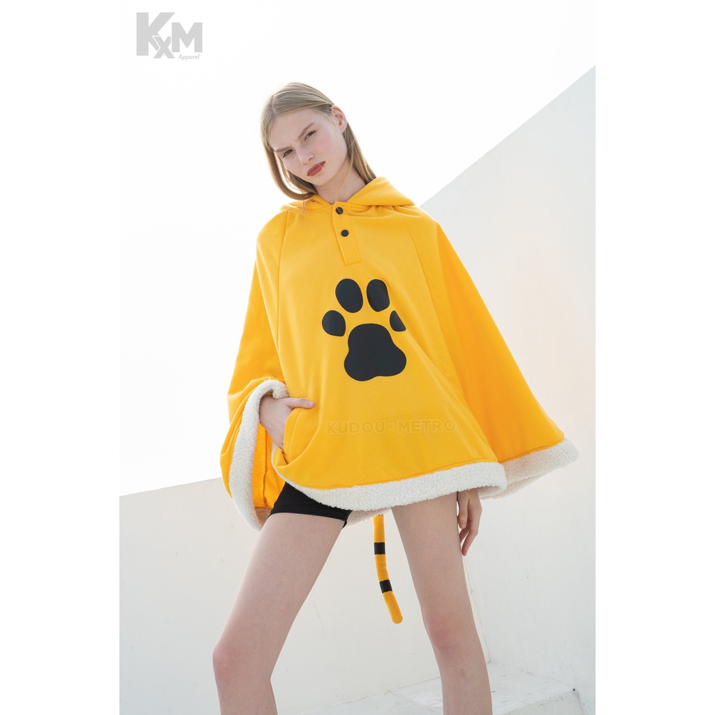 HOODIE NEKO OYEN KUCING OREN JUBAH NEKO ORANGE COSPLAY KAWAII