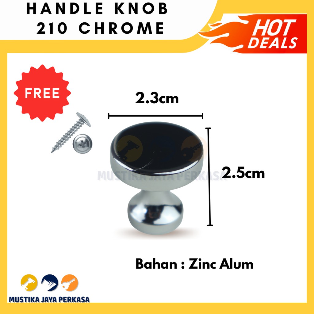 Handle Knob Handel Pegangan Tarikan Gagang Lemari Laci Besi Stainless