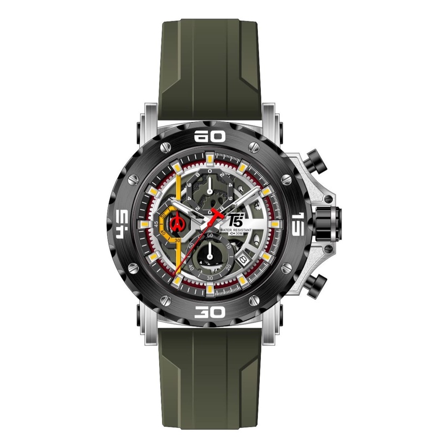 JAM TANGAN COWOK T5 H 3914G ORIGINAL,WR/JAM TANGAN COWOK STRAP RUBBER TERBARU/T5 H 3914G ORIGINAL/