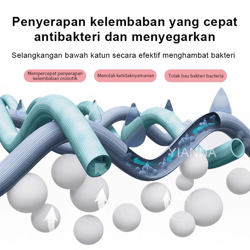 Celana Dalam Wanita Briefs Elastis Seamless Mid Waist Bahan Katun-7