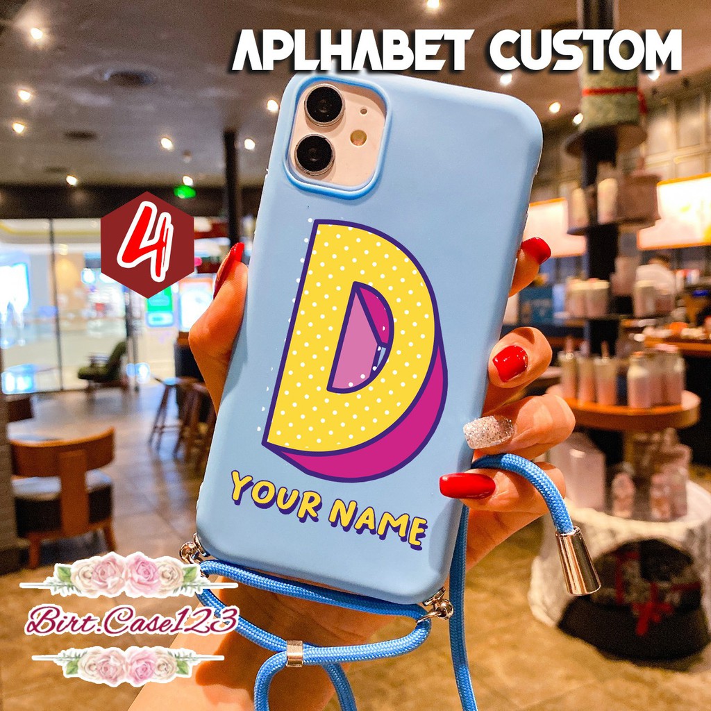 Softcase Slingcase Tali Lanyard Candy ALPHABET Oppo A92 A52 Reno 2 2f 2z 4 4f R9s 3 F17 Pro BC3233