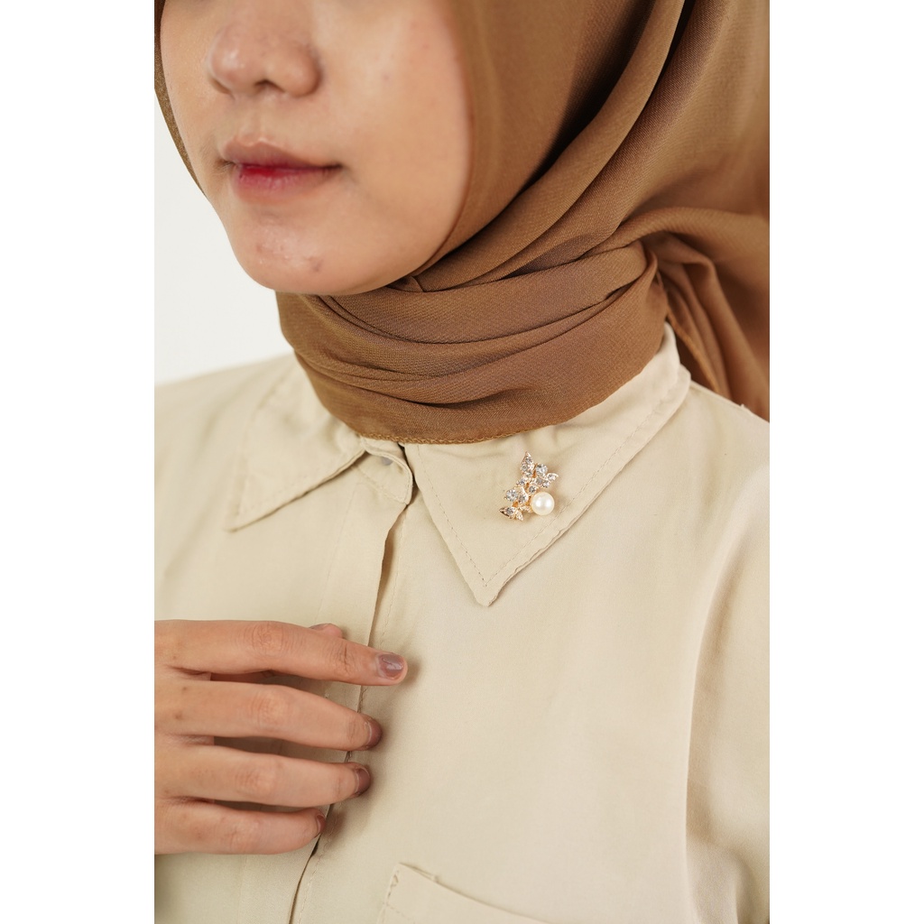 Bros Hijab Mini Bross Peniti Brooch Jilbab Aksesoris Fashion Wanita Perhiasan Muslim 753