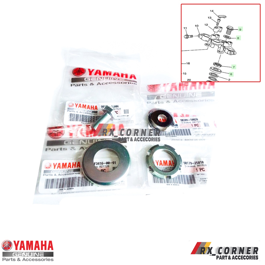 MUR BAUT KOMSTIR SEGITIGA ATAS SET RXKING RX KING RX K ORIGINAL