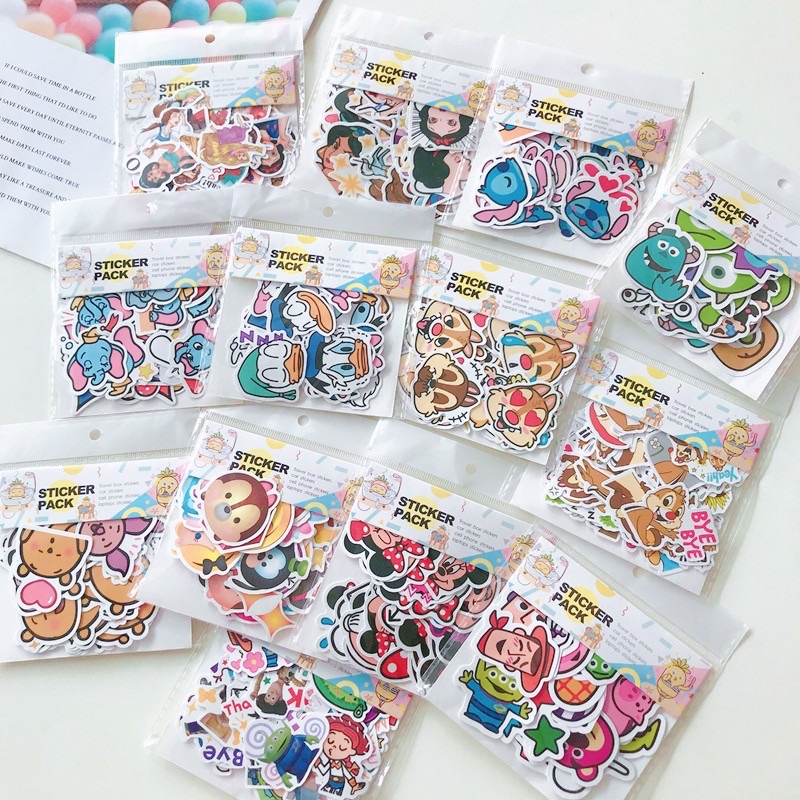 40pc / Sticker Disney DIY / MICKEY MINNIE /DONALD / PRINCESS /  BUJO / JURNAL / SCRAPBOOK / DIY