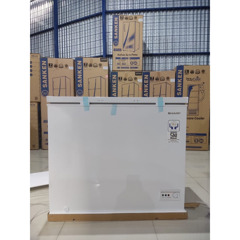 SHARP FRV 210 X CHEST FREEZER BOX FRV210X LEMARI PEMBEKU 190 LITER