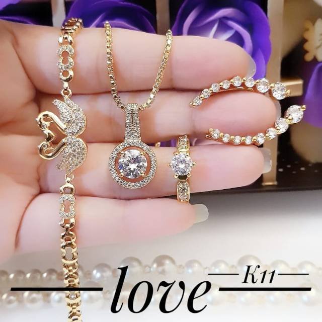 Xuping set perhiasan lapis emas 24k 2713h