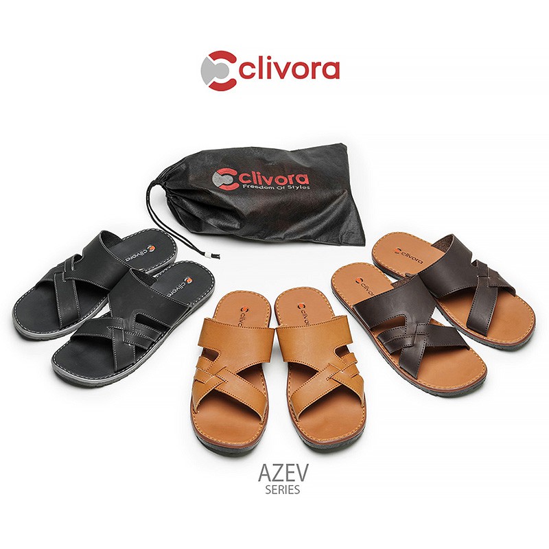 Sandal Pria Clivora - Azef - Sandal Pria Trendy - Sandal Murah Tasikmalaya