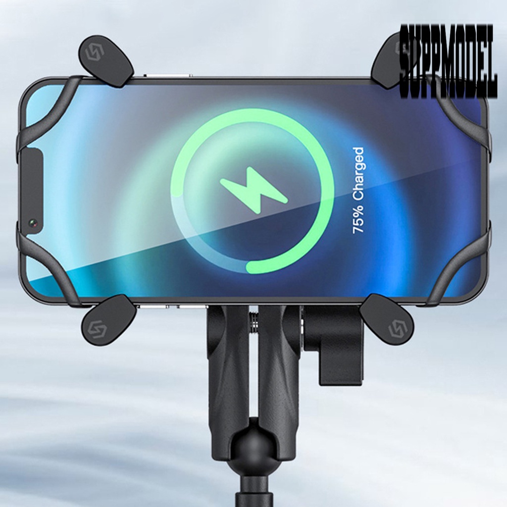 1 Set Bracket Holder Handphone Bentuk X 4 Cakar Rotasi 360 Derajat Bahan Aluminum Alloy Anti Air Untuk Motor