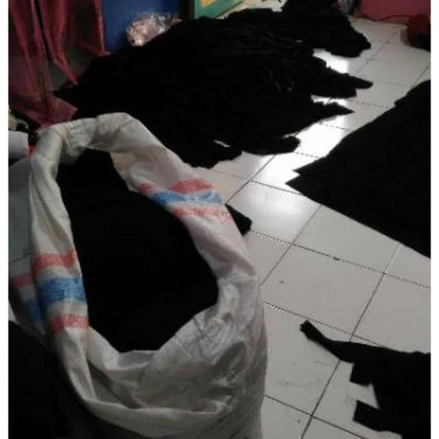 KILOAN Kain sifon silki jetblack