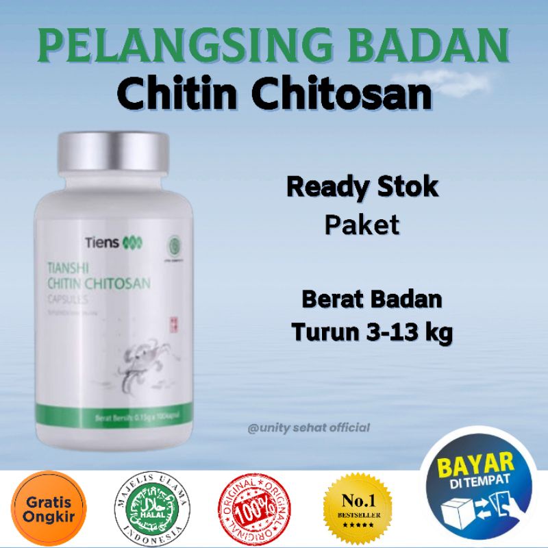 [COD] CHITIN CHITOSAN TIENS | PELANGSING BADAN AMPUH | PELANGSING BADAN TIENS | CHITIN ORI