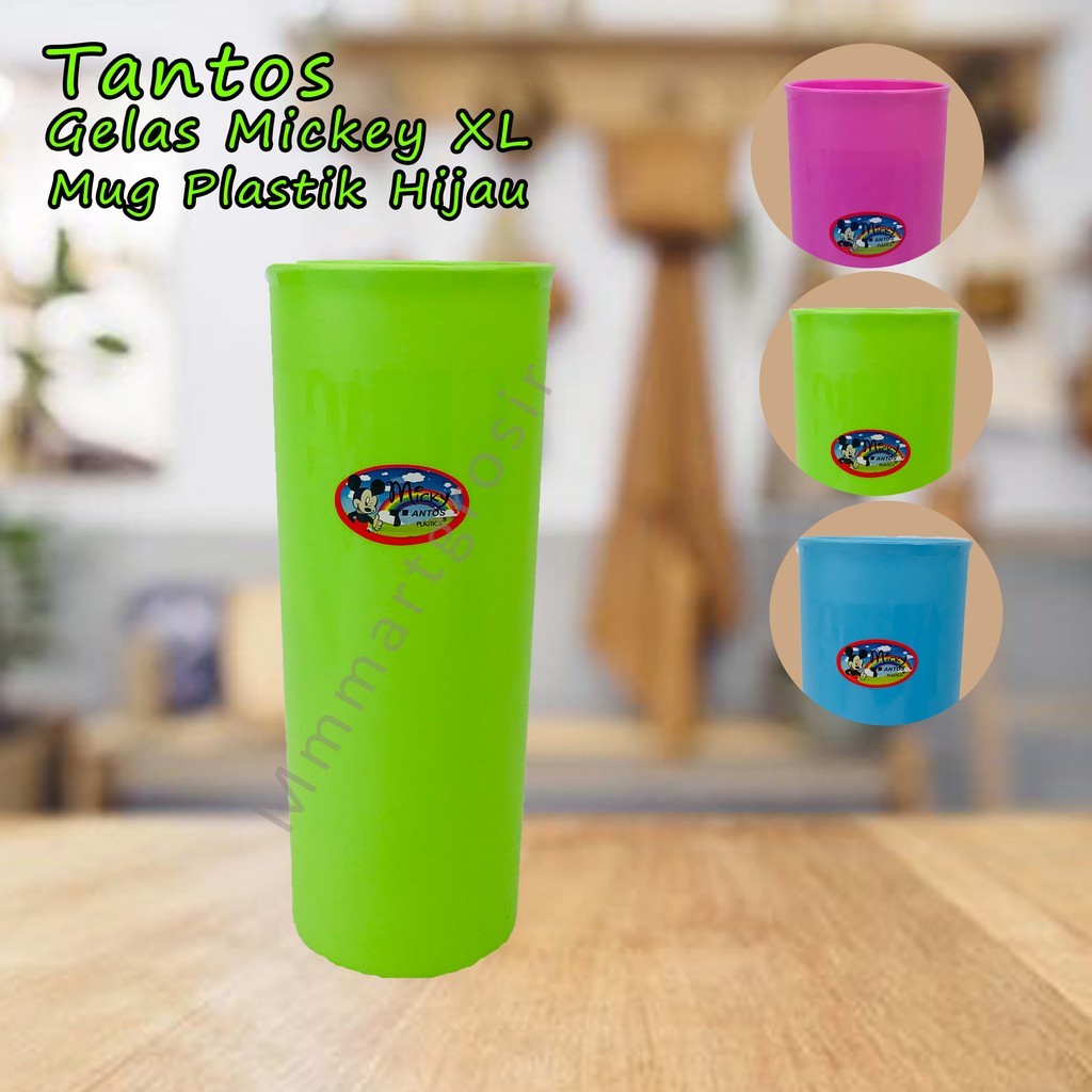 Tantos / Gelas Mickey L / Mug plastik / Hijau / 7203B