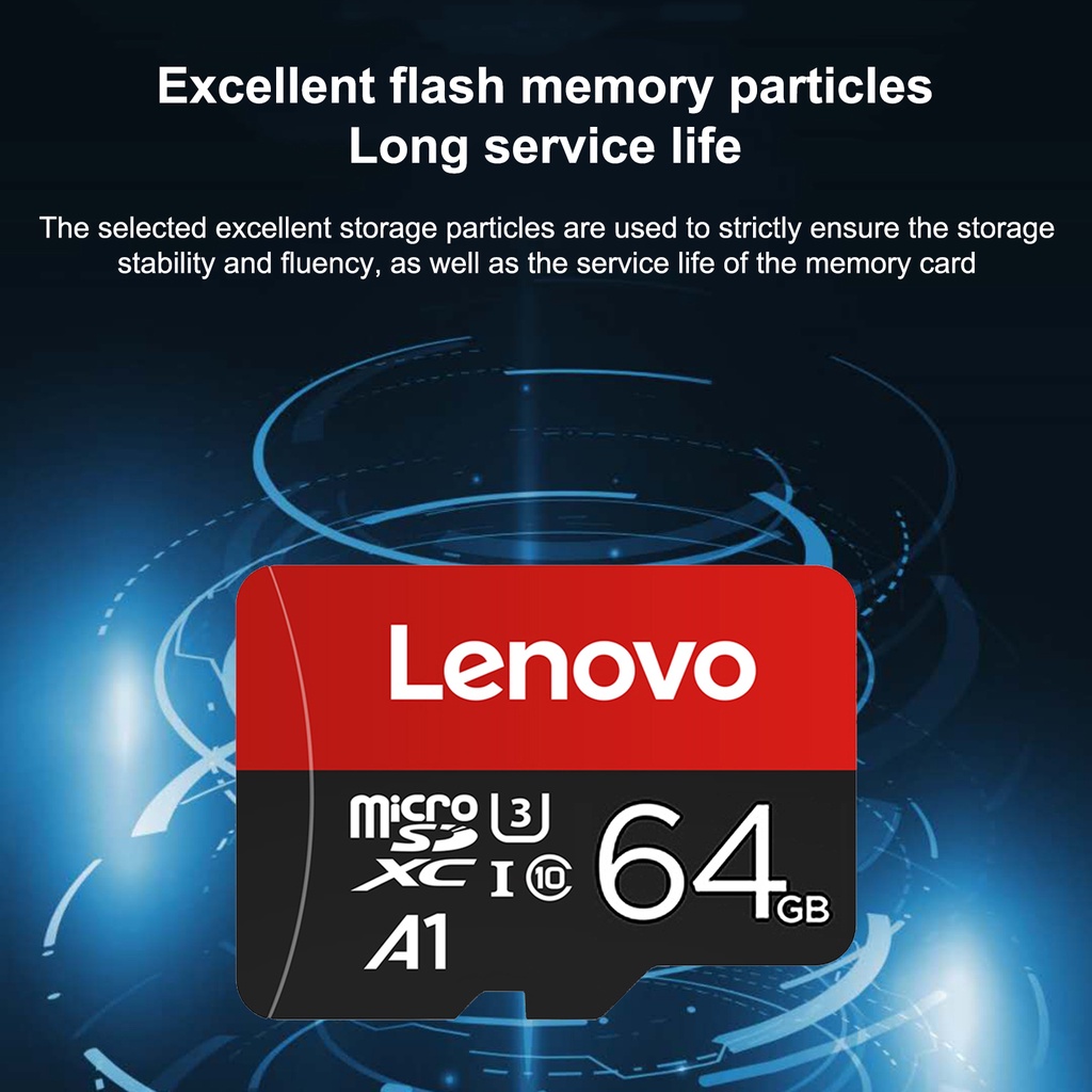 (Huluboy) Kartu Memori Micro SD TF 4GB 8GB 16GB 32GB 64GB 128GB U3 Anti Air Untuk Lenovo