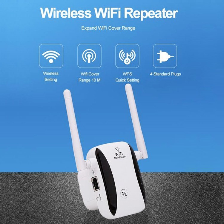 WiFi Extender 300Mbps 2.4G Wireless WiFi Repeater 2 Antena LV-WR30 extender