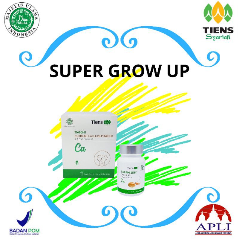 Murah Ori Paket Peninggi Badan Tiens Kalsium Nhcp Zinc Tianshi Penambah Tinggi Growup
