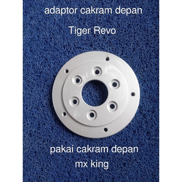 adaptor cakram depan Tiger Revo pakai cakram depan MX king