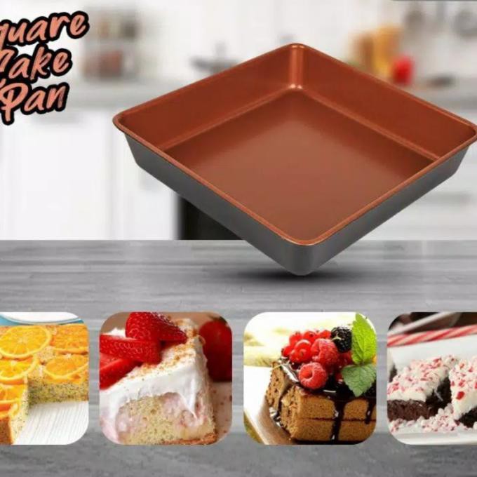 

Loyang Bolu Kotak Teflon Non Stick Anti Lengket 24Cm X Tinggi 5Cm Promo Hari Ini