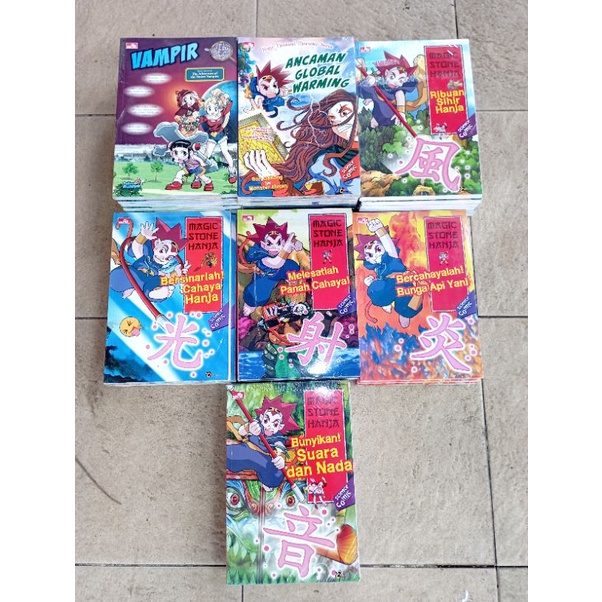 OBRAL BUKU SUPER MURAH - KOMIK MAGIC / KOMIK SCIENCE / BERSINRLAH CAHAYA HANJA / RIBUAN SIHIR HANJA 