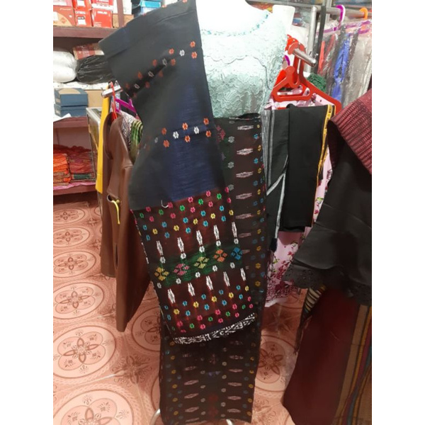 SARUNG TENUN TARUTUNG ETNIK BATAK PUCCA BINTIK BLANKET TOBA SONGKET BIRU NAVY MEWAH PALEMBANG