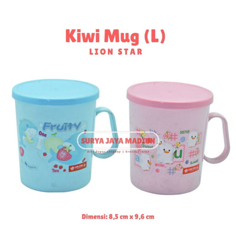 Mug Plastik / Gelas Anak / Kiwi Mug (L) Lion Star