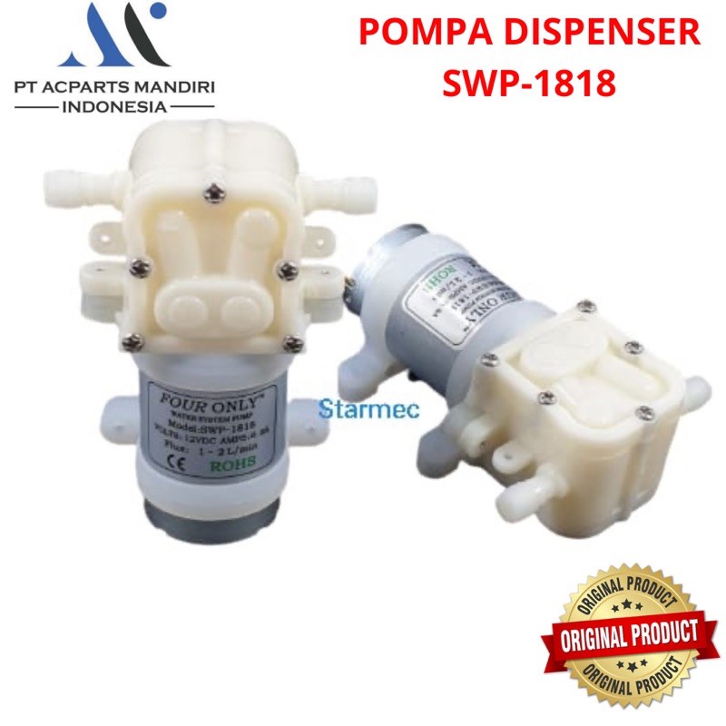 Motor pompa air dispenser galon bawah model swp 1818