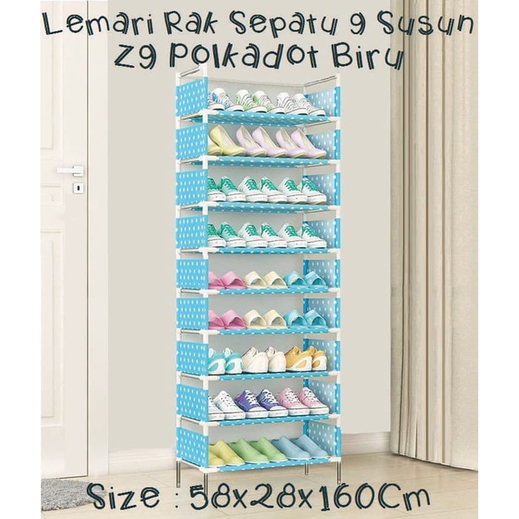 Rak Sepatu Susun Portable Rak Sepatu 10 Susun 9 Sekat Multifungsi Rak Sepatu Kain Motif 9 Susun Portable Multifungsi Rak Sendal Susun 9 Tingkat Rak Buku Serbaguna