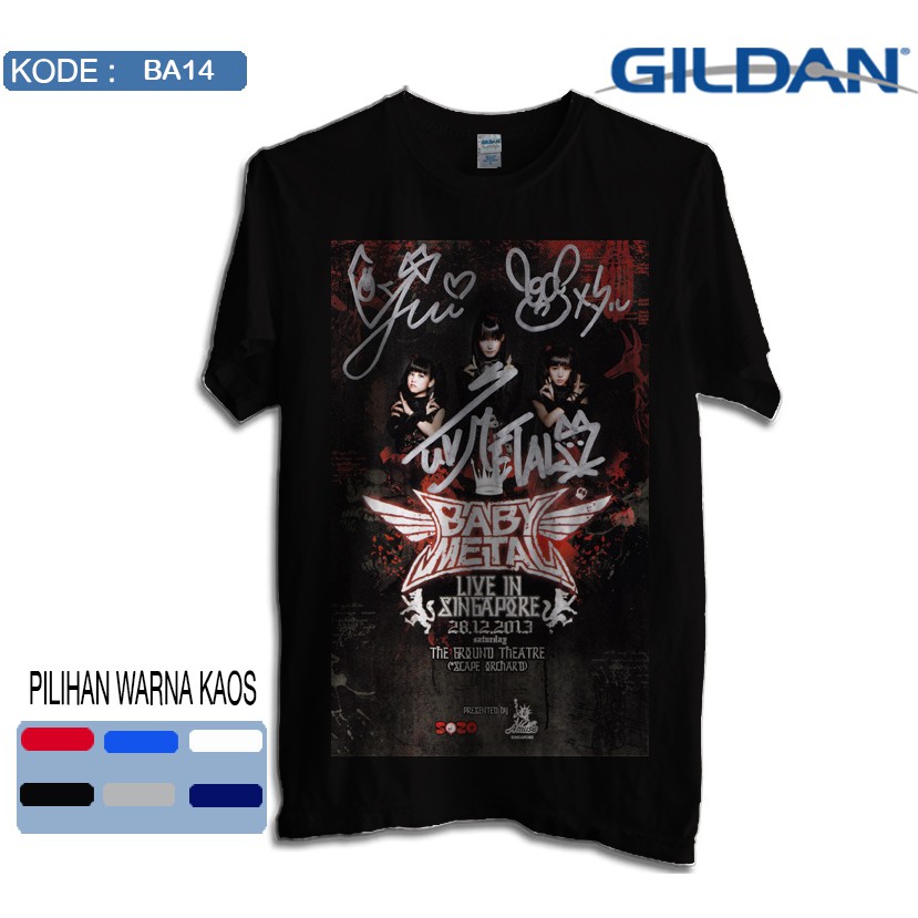 Kaos babymetal original gildan softstyle baby metal ba14