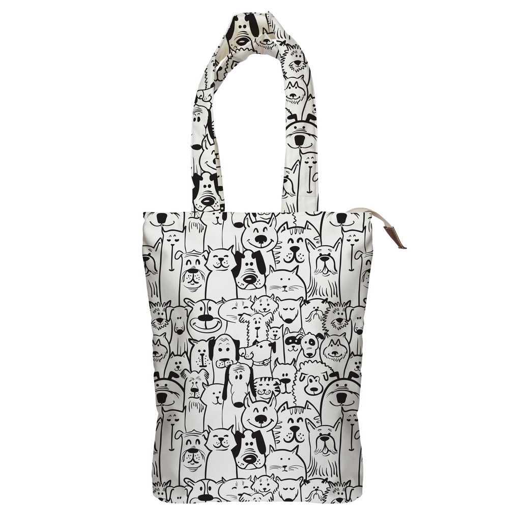 Tote Bag Kanvas Cat Dog