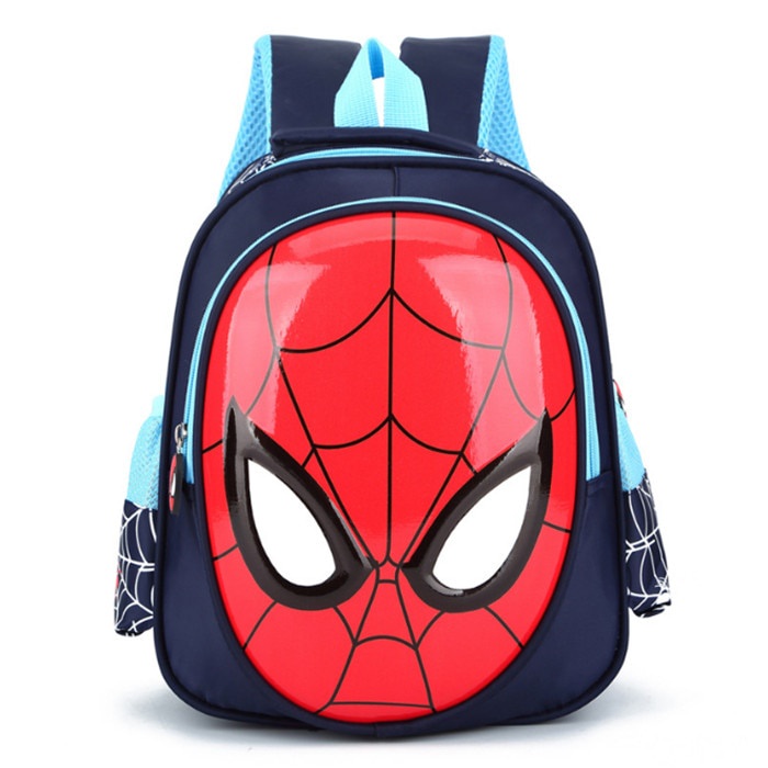 Tas Ransel Sekolah Anak Backpack Model Spiderman Navy