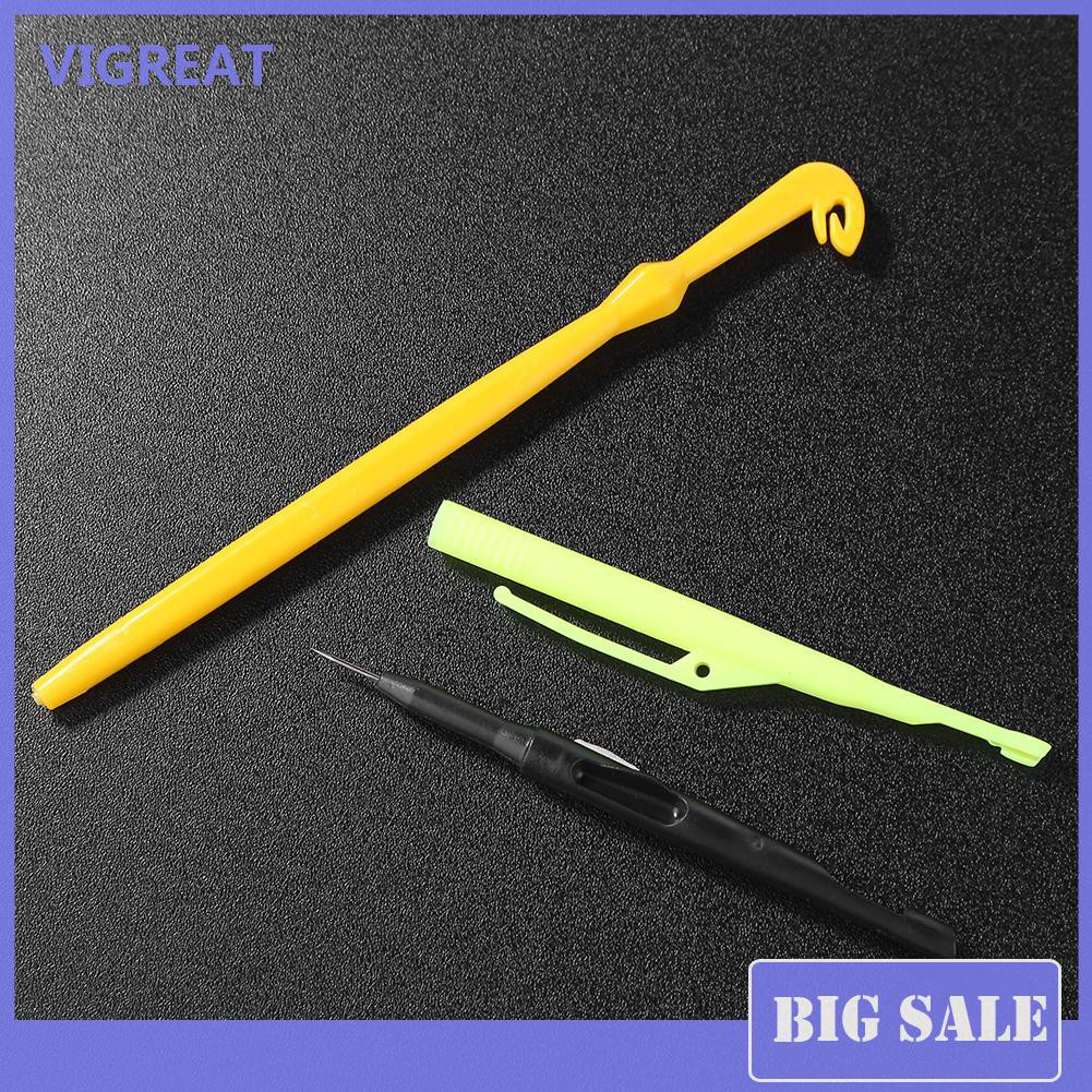 Fishing Tackle Knot Tying Tool Kit Fish Hook Remover Extractor Knot Picker
